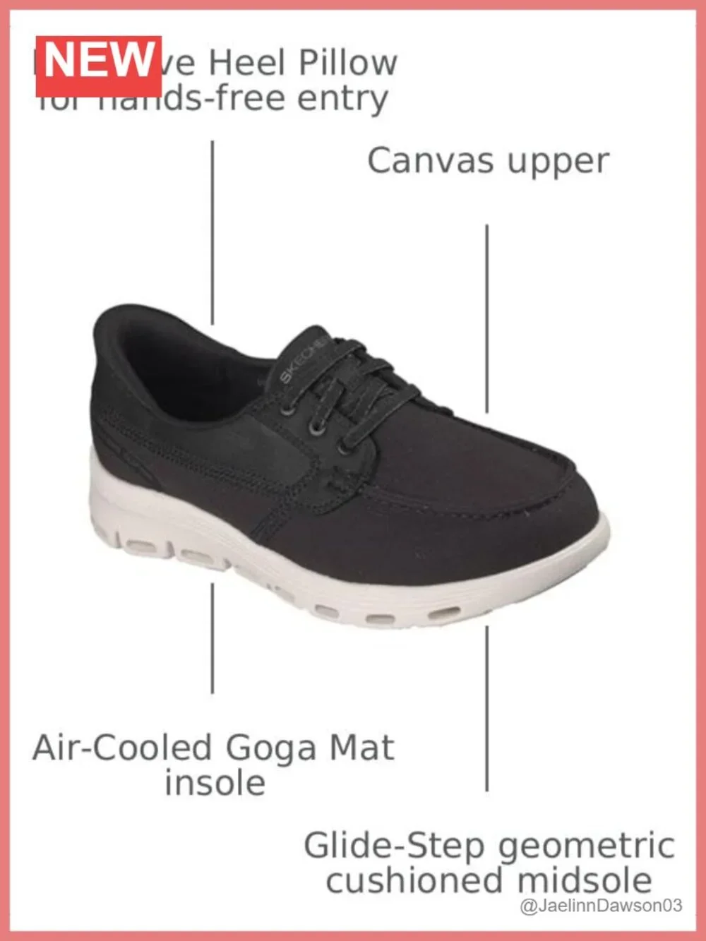 Skechers Hands Free Slip-ins Glide-Step Serene Canvas Boat Shoes Women's